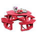 Wildridge Wildridge Heritage Octagon Picnic Table Cardinal Red Outdoor Table LCC-164-CAR