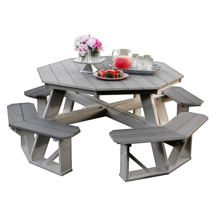 Wildridge Wildridge Heritage Octagon Picnic Table Light Gray Outdoor Table LCC-164-LIG