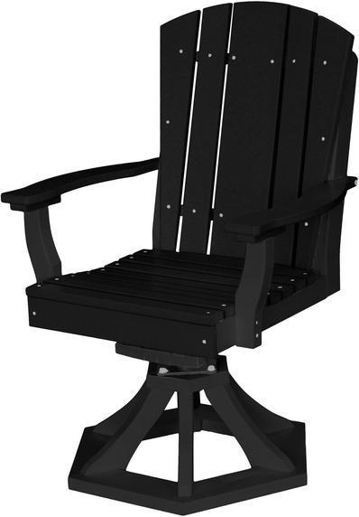 Wildridge Wildridge Heritage Outdoor Swivel Rocker Dining Chair Black Wood Dining Chair LCC-155-BLW