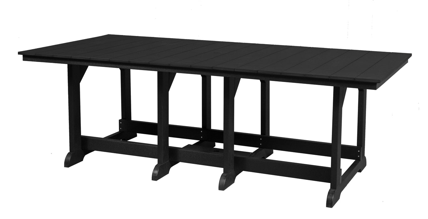 Wildridge Wildridge Heritage Recycled Plastic 44Inch x 94Inch Table Black Tables LCC-191-B