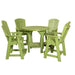 Wildridge Wildridge Heritage Recycled Plastic 5 Piece Pub Table Set Lime Green Dining Sets LCC-180-LMG