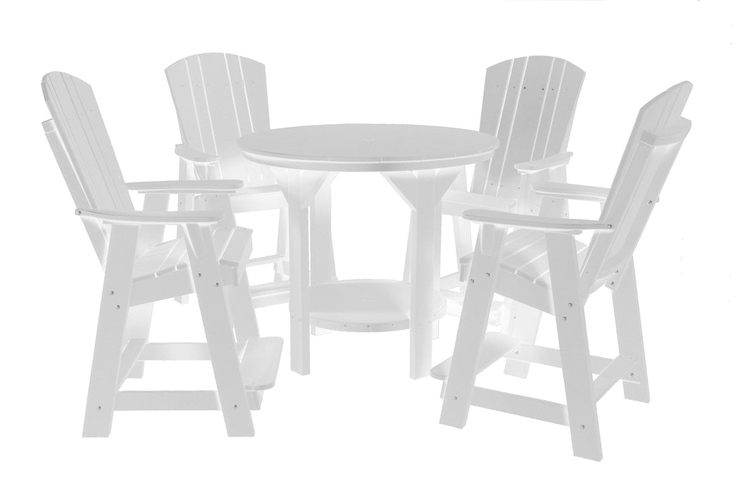 Wildridge Wildridge Heritage Recycled Plastic 5 Piece Pub Table Set White Dining Sets LCC-180-WH