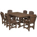 Wildridge Wildridge Heritage Recycled Plastic 7 Pc Dining Set Tudor Brown Dining Sets LCC-188-TB