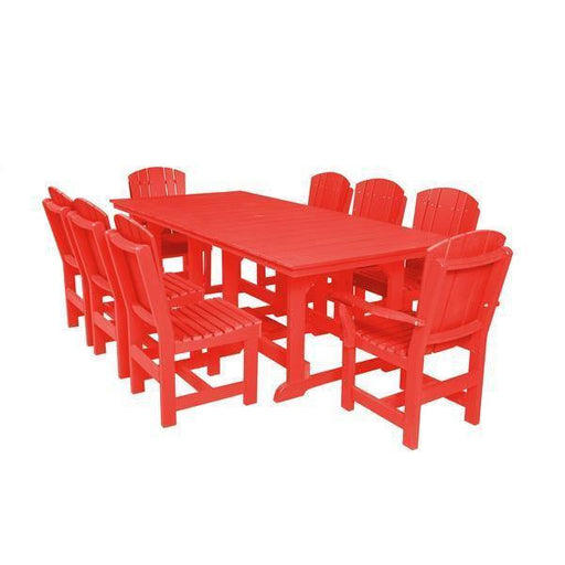 Wildridge Wildridge Heritage Recycled Plastic 9 Piece Dining Set Bright Red Dining Sets LCC-190-BR