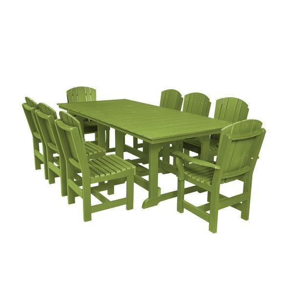 Wildridge Wildridge Heritage Recycled Plastic 9 Piece Dining Set Lime Green Dining Sets LCC-190-LMG