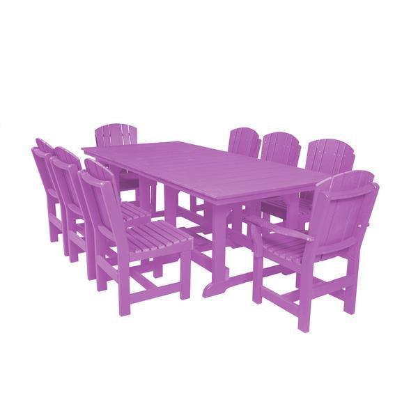 Wildridge Wildridge Heritage Recycled Plastic 9 Piece Dining Set Purple Dining Sets LCC-190-PU