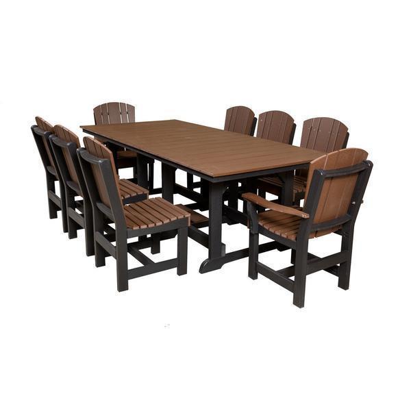 Wildridge Wildridge Heritage Recycled Plastic 9 Piece Dining Set Tudor Brown on Black Dining Sets LCC-190-TBOB