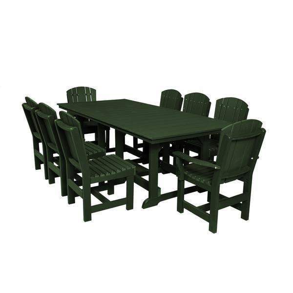 Wildridge Wildridge Heritage Recycled Plastic 9 Piece Dining Set Turf Green Dining Sets LCC-190-TG
