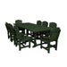 Wildridge Wildridge Heritage Recycled Plastic 9 Piece Dining Set Turf Green Dining Sets LCC-190-TG