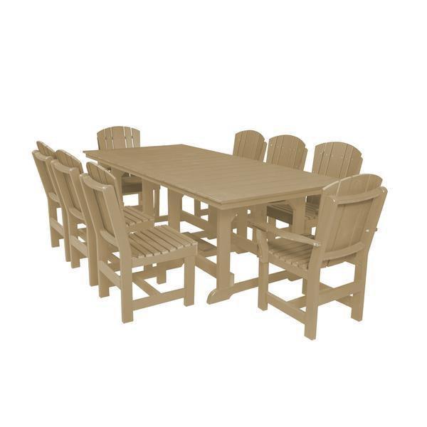 Wildridge Wildridge Heritage Recycled Plastic 9 Piece Dining Set Weatherwood Dining Sets LCC-190-WW