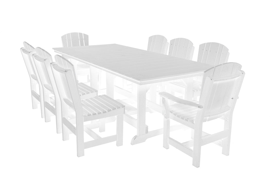 Wildridge Wildridge Heritage Recycled Plastic 9 Piece Dining Set White Dining Sets LCC-190-WH