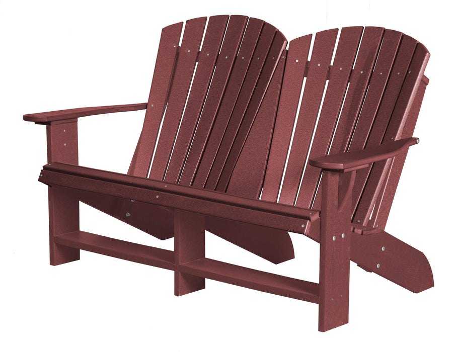 Wildridge Wildridge Heritage Recycled Plastic Double Adirondack Bench Cherry Adirondack Bench LCC-129-C