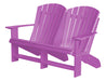 Wildridge Wildridge Heritage Recycled Plastic Double Adirondack Bench Purple Adirondack Bench LCC-129-PU