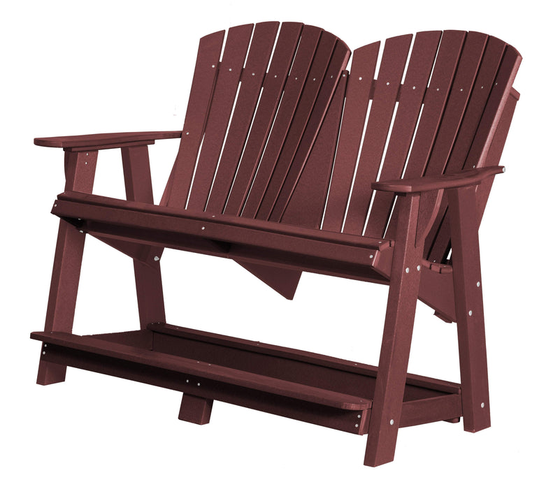 Wildridge Wildridge Heritage Recycled Plastic Double High Adirondack Bench Cherry Adirondack Bench LCC-130-C
