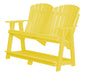 Wildridge Wildridge Heritage Recycled Plastic Double High Adirondack Bench Lemon Yellow Adirondack Bench LCC-130-LY