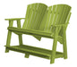 Wildridge Wildridge Heritage Recycled Plastic Double High Adirondack Bench Lime Green Adirondack Bench LCC-130-LMG
