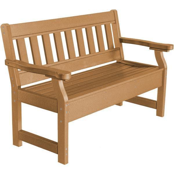 Wildridge Wildridge Heritage Recycled Plastic Garden Bench Cedar Garden Bench LCC-124-CE