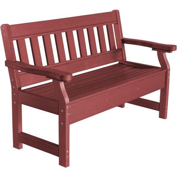 Wildridge Wildridge Heritage Recycled Plastic Garden Bench Cherry Garden Bench LCC-124-C