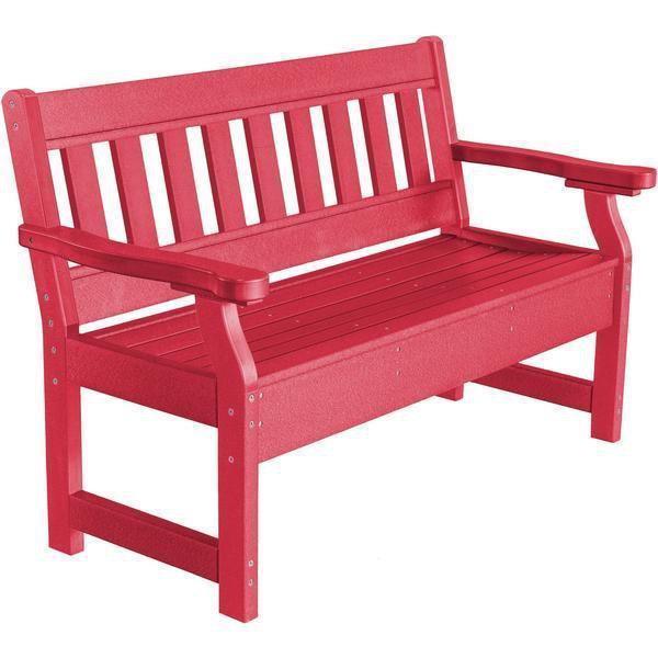Wildridge Wildridge Heritage Recycled Plastic Garden Bench Dark Pink Garden Bench LCC-124-DP