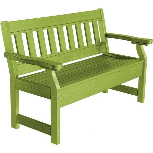 Wildridge Wildridge Heritage Recycled Plastic Garden Bench Lime Green Garden Bench LCC-124-LMG