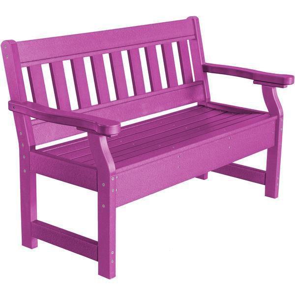 Wildridge Wildridge Heritage Recycled Plastic Garden Bench Purple Garden Bench LCC-124-PU