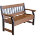 Wildridge Wildridge Heritage Recycled Plastic Garden Bench Tudor Brown on Black Garden Bench LCC-124-TBOB