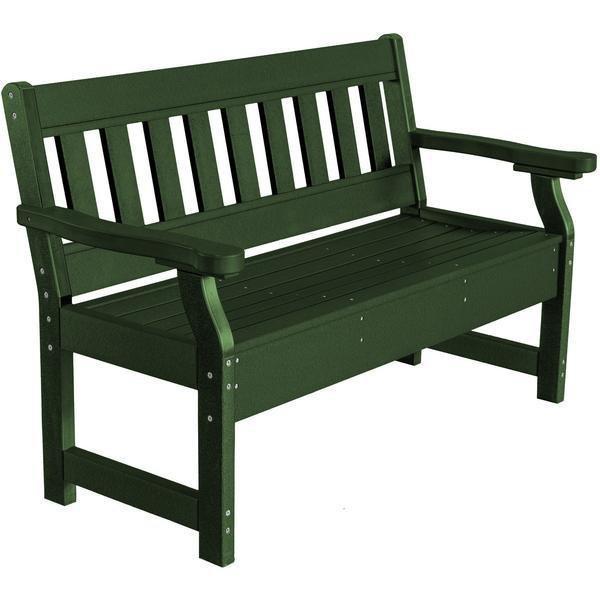 Wildridge Wildridge Heritage Recycled Plastic Garden Bench Turf Green Garden Bench LCC-124-TG