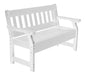 Wildridge Wildridge Heritage Recycled Plastic Garden Bench White Garden Bench LCC-124-WH