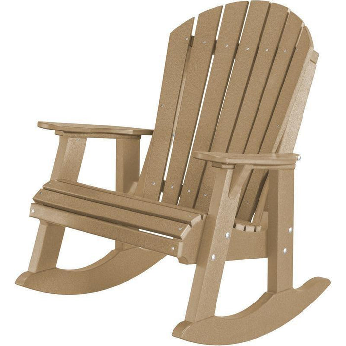 Wildridge Wildridge Heritage Recycled Plastic High Fan Back Rocker Chair Weatherwood Rocking Chair LCC-115-WW