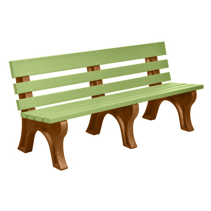 Wildridge Wildridge Lime Green Heritage Outdoor Park Bench Lime Green on Antique Mahogany Outdoor Bench LCC-125-WBLLGAM