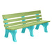 Wildridge Wildridge Lime Green Heritage Outdoor Park Bench Lime Green on Aruba Blue Outdoor Bench LCC-125-WBLLGAB