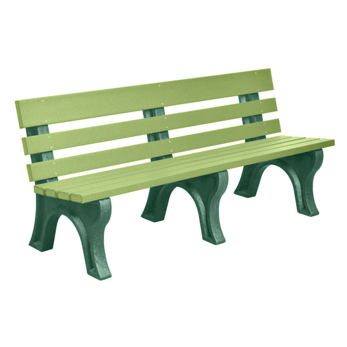 Wildridge Wildridge Lime Green Heritage Outdoor Park Bench Lime Green on Green Outdoor Bench LCC-125-WBLLGG