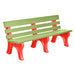 Wildridge Wildridge Lime Green Heritage Outdoor Park Bench Lime Green on Red Outdoor Bench LCC-125-WBLLGR