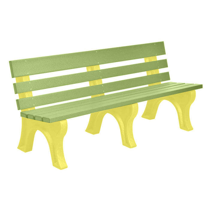 Wildridge Wildridge Lime Green Heritage Outdoor Park Bench Lime Green on Yellow Outdoor Bench LCC-125-WBLLGY
