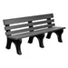 Wildridge Wildridge Slate Heritage Outdoor Park Bench Slate on Black Outdoor Bench LCC-125-WBLSB
