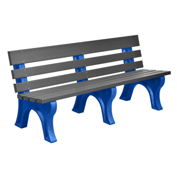 Wildridge Wildridge Slate Heritage Outdoor Park Bench Slate on Blue Outdoor Bench LCC-125-WBLSBL