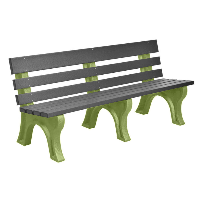 Wildridge Wildridge Slate Heritage Outdoor Park Bench Slate on Lime Green Outdoor Bench LCC-125-WBLSLG