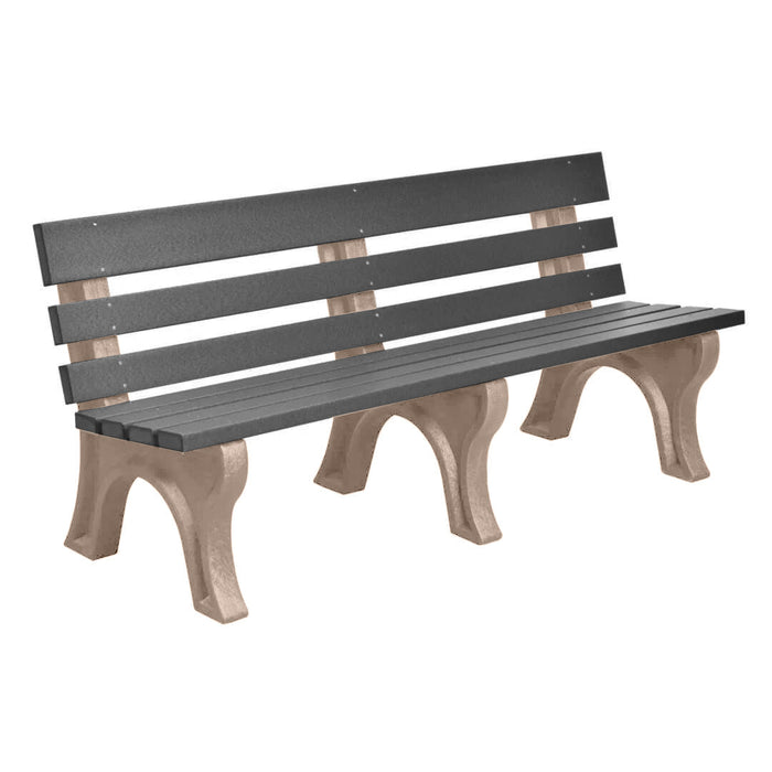 Wildridge Wildridge Slate Heritage Outdoor Park Bench Slate on Weatherwood Outdoor Bench LCC-125-WBLSWW
