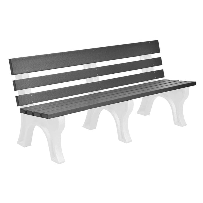 Wildridge Wildridge Slate Heritage Outdoor Park Bench Slate on White Outdoor Bench LCC-125-WBLSWH
