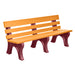Wildridge Wildridge Tangerine Heritage Outdoor Park Bench Tangerine on Cherrywood Outdoor Bench LCC-125-WBLTCW