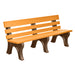Wildridge Wildridge Tangerine Heritage Outdoor Park Bench Tangerine on Chestnut Brown Outdoor Bench LCC-125-WBLTCB