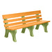 Wildridge Wildridge Tangerine Heritage Outdoor Park Bench Tangerine on Lime Green Outdoor Bench LCC-125-WBLTLG