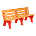 Wildridge Wildridge Tangerine Heritage Outdoor Park Bench Tangerine on Red Outdoor Bench LCC-125-WBLTR