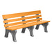 Wildridge Wildridge Tangerine Heritage Outdoor Park Bench Tangerine on Slate Outdoor Bench LCC-125-WBLTS