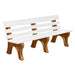 Wildridge Wildridge White Heritage Outdoor Park Bench White on Antique Mahogany Outdoor Bench LCC-125-WBLWHAM
