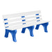 Wildridge Wildridge White Heritage Outdoor Park Bench White on Blue Outdoor Bench LCC-125-WBLWHBL