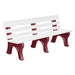 Wildridge Wildridge White Heritage Outdoor Park Bench White on Cherrywood Outdoor Bench LCC-125-WBLWHCW