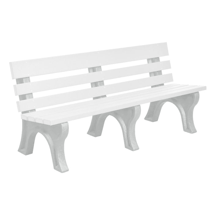 Wildridge Wildridge White Heritage Outdoor Park Bench White on Dove Gray Outdoor Bench LCC-125-WBLWHDG