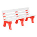 Wildridge Wildridge White Heritage Outdoor Park Bench White on Red Outdoor Bench LCC-125-WBLWHR