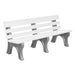 Wildridge Wildridge White Heritage Outdoor Park Bench White on Slate Outdoor Bench LCC-125-WBLWHS